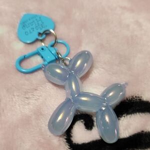Blue Balloon Dog Keychain